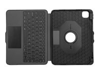 Targus Versavu - Tastatur og folioveske - med styrepute - bakbelysning - trådløs - Bluetooth 5.0 - QWERTY - Storbritannia - svart THZ988UK