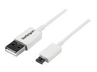 StarTech.com 0.5m White Micro USB Cable Cord - A to Micro B - Micro USB Charging Data Cable - USB 2.0 - 1x USB A Male, 1x USB Micro B Male (USBPAUB50CMW) - USB-kabel - Micro-USB type B (hann) til USB (hann) - USB 2.0 - 0.5 m - formstøpt - hvit - for P/N: HB30C4AFS, USB3SMDOCK4K, USBEXTPAA2MW, USBEXTPAA3MW, USBPAUB1MW, USBPAUB2MW USBPAUB50CMW
