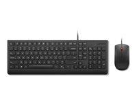 Lenovo Essential Wired Combo - Tastatur- og mussett - USB - QWERTY - Nordisk - svart 4X31R64446