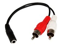 StarTech.com 6in RCA to 3.5mm Female Cable - Audio to RCA Cable - 3.5mm Female to 2x RCA Male - Aux to RCA - Stereo Audio Cable (MUFMRCA) - Lydkabel - RCA x 2 hann til mini-phone stereo 3.5 mm hunn - 15.24 cm - svart - for P/N: MU15MMS, MU6MMS MUFMRCA