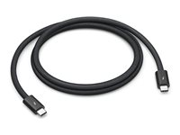 Apple Thunderbolt 4 Pro - Thunderbolt-kabel - USB-C (hann) til USB-C (hann) - USB 3.2 / USB4 / Thunderbolt 3 / Thunderbolt 4 / DisplayPort - 1 m - støtte for kjedekopling - svart MU883ZM/A