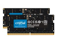 Crucial - DDR5 - sett - 24 GB: 2 x 12 GB - SO DIMM 262-pin - 5600 MHz / PC5-44800 - CL46 - 1.1 V - on-die ECC CT2K12G56C46S5
