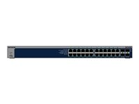 NETGEAR S3600 Series XS724TM - Switch - 2+/L3 Lite - smart - 24 x 10/25 Gigabit Ethernet + 4 x 1 Gigabit / 10 Gigabit SFP+ - stasjonær, rackmonterbar XS724TM-100EUS