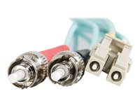 C2G LC-ST 10Gb 50/125 OM3 Duplex Multimode PVC Fiber Optic Cable (LSZH) - Nettverkskabel - ST flermodus (hann) til LC multimodus (hann) - 5 m - 5 m - fiberoptisk - dupleks - 50 / 125 mikroner - OM3 - halogenfri - akvamarin 85543