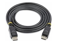 StarTech.com 2m Certified DisplayPort 1.2 Cable M/M with Latches DP 4k - DisplayPort-kabel - DisplayPort (hann) til DisplayPort (hann) - 2 m - låst - svart DISPL2M