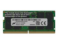 Micron - DDR5 - modul - 32 GB - SO DIMM 262-pin - 3200 MHz / PC5-51200 - CL52 - 1.1 V - klokket - ECC - grønn MTC20C2085S1WC64BR