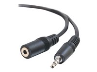 C2G - Lydforlengelseskabel - mini-phone stereo 3.5 mm hann til mini-phone stereo 3.5 mm hunn - skjermet - formstøpt 80094