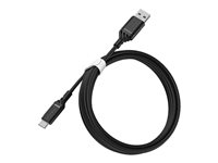 OtterBox Standard - USB-kabel - USB-C (hann) til USB (hann) - USB 2.0 - 3 A - 2 m - svart 78-52659