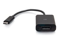C2G USB-C to DisplayPort Adapter Converter - 4K 60Hz - Black - Video adapter - USB-C (hann) til DisplayPort (hunn) - Thunderbolt 3 / Thunderbolt 4 - 4K 60Hz støtte - svart C2G26933