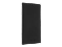 Insmat - Lommebok for mobiltelefon - ekte skinn, kartong+papir+aluminiumsfolie, termoplast-polyuretan (TPU), bomullssting - svart - for HMD Skyline 650-3271