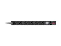 APC Switched Rack PDU AP7901B - Strømfordelerenhet (kan monteres i rack) - AC 120 V - inngang: NEMA L5-20 - utgangskontakter: 8 (NEMA 5-20) - 1U - 3.65 m kabel - svart - for P/N: SMTL2K2RM2UCL, SMTL2K2RM2UCLNC, SMTL3KRM2UCL, SMTL3KRM2UCLNC, SMX1000CNC AP7901B