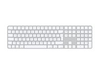 Apple Magic Keyboard with Touch ID and Numeric Keypad - Tastatur - USB-C - trådløs - Bluetooth - QWERTY - Norsk - hvite taster MXK73H/A
