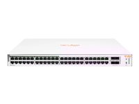 HPE Networking Instant On 1830 48G 24p Class4 PoE 4SFP 370W Switch - Switch - smart - 24 x 10/100/1000 + 24 x 10/100/1000 (PoE+) + 4 x Gigabit SFP - stasjonær, rackmonterbar - PoE+ (370 W) JL815A#ABB