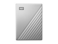 WD My Passport Ultra for Mac WDBGKC0060BSL - Harddisk - kryptert - 6 TB - ekstern (bærbar) - USB 3.2 Gen 1 (USB-C kontakt) - 256-bit AES - sølv WDBGKC0060BSL-WESN