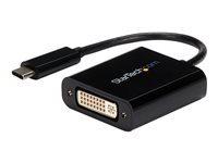StarTech.com USB C to DVI Adapter - Black - 1920x1200 - USB Type C Video Converter for Your DVI D Display / Monitor / Projector (CDP2DVI) - Video- / USB-adapter - USB-C (hann) til DVI-I (hunn) - Thunderbolt 3 - 1920 x 1200 (WUXGA)-støtte - svart - for P/N: BNDTB10GI, BNDTB210GSFP, BNDTB410GSFP, BNDTB4M2E1, BNDTBUSB3142, TB4CDOCK CDP2DVI