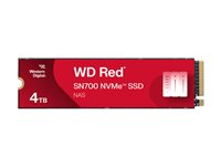 WD Red SN700 WDS400T1R0C-68BDK0 - SSD - 4 TB - intern - M.2 2280 - PCIe 3.0 x4 (NVMe) WDS400T1R0C-68BDK0