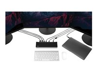 StarTech.com USB-C Dock, 4K Triple Monitor USB Type-C Docking Station with Dual DisplayPort & HDMI, 100W Power Delivery + Charging, USB 3.0/3.1 Gen 1 Hub (1x USB-C + 4x USB-A) w/ Ethernet - 100W PD Laptop Dock (DK30CH2DEPUE) - Dokkingstasjon - USB-C - HDMI, DP - 1GbE - 100 watt - TAA-samsvar DK30CH2DEPUE