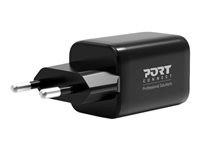PORT Connect - Strømadapter - GaN-teknologi - 45 watt - 3.4 A - PD, PD 3.0, QC 3.0 - 2 utgangskontakter (USB-type A, USB-C) - Europa 900105-EU