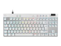 Logitech G PRO X RAPID - Tastatur - TKL - bakgrunnsbelyst - USB - QWERTY - Nordisk (dansk/finsk/norsk/svensk) - tastsvitsj: Linear - hvit 920-013287