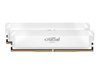 Crucial Pro - Overclocking Edition - DDR5 - sett - 32 GB: 2 x 16 GB - DIMM 288-pin - 6000 MT/s / PC5-48000 - CL36 - 1.35 V - ikke-bufret - on-die ECC - hvit CP2K16G60C36U5W