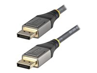 StarTech.com 16ft (5m) VESA Certified DisplayPort 1.4 Cable, 8K 60Hz HDR10, Ultra HD 4K 120Hz DP Video Cable, DisplayPort to DisplayPort Cable, DP Cord for Monitors/Displays, M/M - DP 1.4 Cable with Latches (DP14VMM5M) - DisplayPort-kabel - DisplayPort (hann) til DisplayPort (hann) - DisplayPort 1.4 - 5 m - formstøpt, passiv, 8 K 60 Hz (7680 x 4320) støtte, 4 K 120 Hz (3840 x 2160) støtte - grå, svart DP14VMM5M