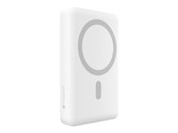 mophie snap+ - Trådløs nødlader - 10000 mAh - 15 watt (24 pin USB-C) - hvit 401115583