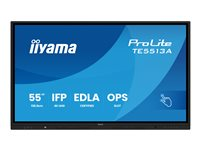 iiyama ProLite TE5513A-B1AG - 55" Diagonalklasse LED-bakgrunnsbelyst LCD-skjerm - interaktiv digital skilting - med berøringsskjerm (flerberørings) / valgfri PC-mulighet - 4K UHD (2160p) 3840 x 2160 - svart ramme med matt finish TE5513A-B1AG