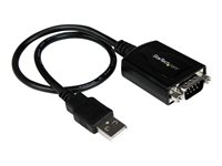 StarTech.com 1 ft USB to RS232 Serial DB9 Adapter Cable with COM Retention - Seriell adapter - USB - RS-232 - svart ICUSB232PRO