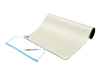 StarTech.com 11x18in Anti Static Mat, ESD Mat for Electronics Repair, Anti Static Desk Mat w/Detachable Grounding Wire, ANSI/ESD S 4.1 Compliant, Flexible Thermoplastic Work Mat/Pad - Suitable for Tables (SM-ANTI-STATIC-MAT) - Antistatisk matte - avtakbar jordingsledning - beige SM-ANTI-STATIC-MAT