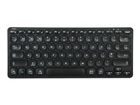 Targus - Tastatur - kompakt, multienhet, antimikrobiell - trådløs - Bluetooth 5.1 - QWERTY - Storbritannia - svart - B2B AKB862UK