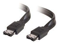 C2G - eSATA-kabel - Serial ATA 150/300/600 - eSATA (hann) til eSATA (hann) - 2 m - svart 81801