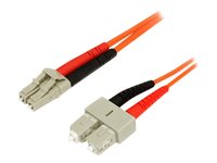 StarTech.com 2m Fiber Optic Cable - Multimode Duplex 62.5/125 - LSZH - LC/SC - OM1 - LC to SC Fiber Patch Cable (FIBLCSC2) - Nettverkskabel - LC multimodus (hann) til SC flermodus (hann) - 2 m - 2 m - fiberoptisk - dupleks - 62,5 / 125 mikroner FIBLCSC2