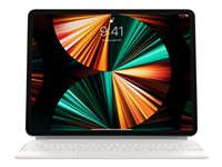 Apple Magic Keyboard - Tastatur og folioveske - med styrepute - bakbelysning - Apple Smart connector - Svensk - hvit - for 12.9-inch iPad Pro (3rd generation, 4th generation, 5th generation, 6th generation); 13-inch iPad Air (M2, M3) MJQL3S/A