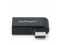 StarTech.com Right Angled USB-C to USB-A Adapter, USB 5Gbps, Compact USB-C Male to USB-A Female Adapter, Metal Housing, M/F - USB-adapter - USB-C (hann) rettvinklet til USB (hunn) - USB 3.2 Gen 1 - 5 V - 3 A - passiv, up to 5 Gbps data transfer rate - svart USB31CAADGCPRA