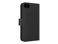 iFrogz Defence - Lommebok for mobiltelefon - lær - svart - for Apple iPhone 6, 6s, 7, 8, SE (2nd generation), SE (3rd generation) 302007106