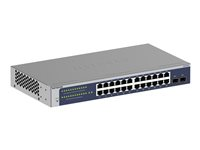 NETGEAR GS724T - Version 6 - switch - L3 Lite - smart - 24 x 10/100/1000 + 2 x SFP - stasjonær, rackmonterbar GS724T-600EUS