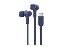 Belkin SoundForm - Ørepropper med mikrofon - i øret - kablet - USB-C - lydisolerende - blå G3H0002HQBLV2
