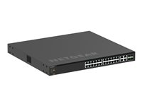 NETGEAR M4350-24M4X4V - Switch - L3 - Styrt - 24 x 100/1000/2.5G (PoE++) + 4 x 100/1000/2.5G/5G/10G (PoE++) + 4 x 25 Gigabit SFP28 - front til bakside-luftflyt - stasjonær, rackmonterbar - PoE++ (522 W) MSM4332-100NES
