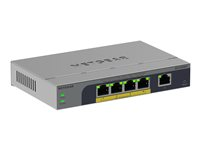 NETGEAR Easy Smart GS105EPP - Switch - høy-effekt - L3 - smart - 1 x 10/100/1000 + 4 x 10/100/1000 (PoE+) - stasjonær, veggmonterbar - PoE+ (120 W) GS105EPP-100EUS