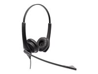 Jabra BIZ 1100 Duo - Hodesett - on-ear - kablet - 3,5 mm jakk - svart - akademisk - Certified for Microsoft Teams, Zoom Certified (en pakke 10) - for P/N: 14101-02 1159-0139-MULTI