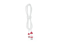CHERRY - USB-kabel - USB (hann) til 24 pin USB-C (hann) - USB 2.0 - 1.5 m - flettet kabel - hvit JA-0600-0