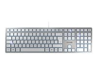 CHERRY KC 6000 SLIM - Tastatur - USB - Pan Nordic - tastsvitsj: CHERRY SX - sølv JK-1600PN-1