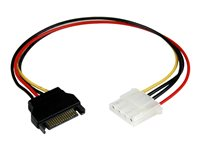 StarTech.com 12in SATA to LP4 Power Cable Adapter F/M - SATA to LP4 Power Adapter - SATA Female to LP4 Male Power Cable - 12 inch (LP4SATAFM12) - Strømadapter - 4-pin intern strøm (hunn) til SATA-strøm (hann) - 30.48 cm - for P/N: SATSASBP425 LP4SATAFM12