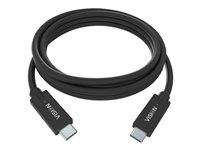 Vision - USB-kabel - USB-C (hann) til USB-C (hann) - Thunderbolt 3 / USB 3.0 / USB 3.1 Gen 1 - 3 A - 2 m - svart TC 2MUSBC/BL