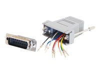 C2G Modular Adapter - Seriell adapter - RJ-45 (hunn) til 15 pin D-Sub (DB-15) (hann) - grå 81536