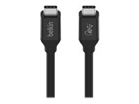 Belkin CONNECT - USB-kabel - USB-C (hann) til USB-C (hann) - USB 2.0 / USB 3.2 / USB4 / Thunderbolt 3 - 80 cm - USB Power Delivery (100 W) INZ001BT0.8MBK
