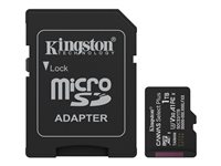 Kingston Canvas Select Plus - Flashminnekort (SD-adapter inkludert) - 1 TB - A1 / Video Class V30 / UHS-I U3 / Class10 - microSDXC UHS-I SDCS3/1TB