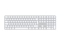 Apple Magic Keyboard with Touch ID and Numeric Keypad - Tastatur - USB-C - trådløs - Bluetooth - QWERTY - Internasjonal engelsk / kanadisk fransk - hvite taster MXK73Z/A