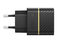 OtterBox Wall Charger - Strømadapter - 30 watt - 3 A - PD 3.0, USB BC 1.2 (USB-C) - svart glimt 78-80483