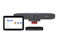 HP Poly Studio Small Room Bundle - For Zoom Rooms - videokonferansesett (Poly TC10-berøringskontroller, HP Mini Conferencing PC, Poly Studio R30 video bar) - Zoom Certified, Certified for Microsoft Teams - sand - power adapter included 9C970AA